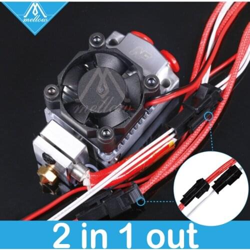 Mellow 12v/24v Cyclops and Chimera Extruder 2 In 1 Out 2 colors Hotend Bowden with BMG/Bulldog Extruder for 3D Printer I3