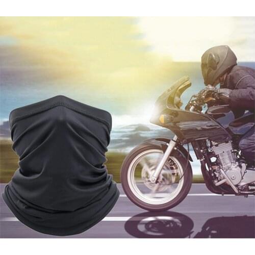 Unisex Ice Silk Sunscreen Balaclava Headwear Seamless Bandana Neck Gaiter Tube Motorcycle Dustproof Face Cover Scarf