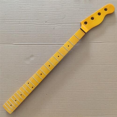 Maple 20 frets TL bass guitar neck part 4 string maple fingerboard bass neck yellow