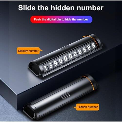Innovative Hidden Car Temporary Stop Sign Mobile Phone Digital Sticker Car Decoration Number Plate Stop Sign Temporary Stop Sign