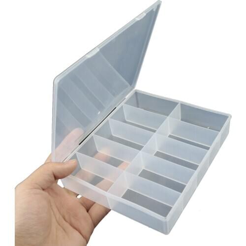1pcs 10 Grid Transparent fishhook box Fishing bait storage box 150*125*30mm Case Fishing Lure Bait Tackle Boxes Fishing Tools