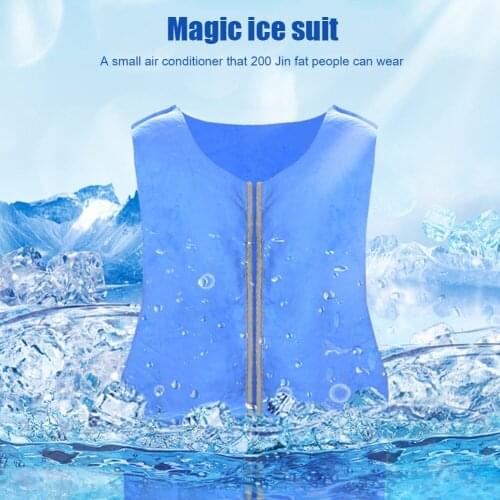 Summer Ice Cooling Vest Waterproof Fabric High Temperature Anti-Heat PVA Ice Cold Work Undershirt For Outdoor Sports One size