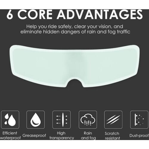 Multi-functional Classic Motorcycle Helmet Visor Shield Anti Fog Film Nano Coating PET Practical Durable Fog Resistant Film
