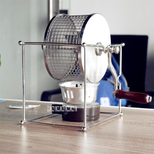 N-91 Simple Coffee Bean Roaster Stainless Steel DIY Hand Coffee Bean Baker Manual Handle Bean Baking Maker Machine Coffee Tools