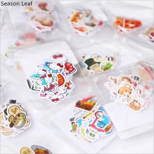 New Kawaii Japan Style Hand Drawing Line expression Cartoon Animal Food Decorative Stickers DIY Diary Planner Scrapbook Stickers