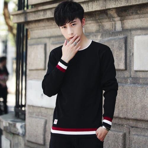 Autumn new sweater men fashion outerwear striped wool warm pullovers homme clothing plus size 3XL o-neck long sleeve sweaters