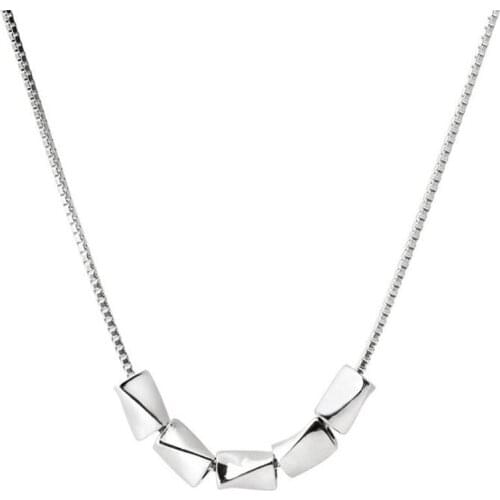 Korean Style Silver Color Pendant Necklace Female Party Clavicle Chain Necklace Simplicity Fashion Womens Jewelry