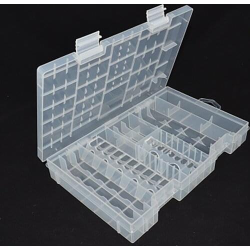 Plastic Battery Storage Box Transparent Hard Batteries Storage Case Holder Practical Organizer Container for AAA AA Battery