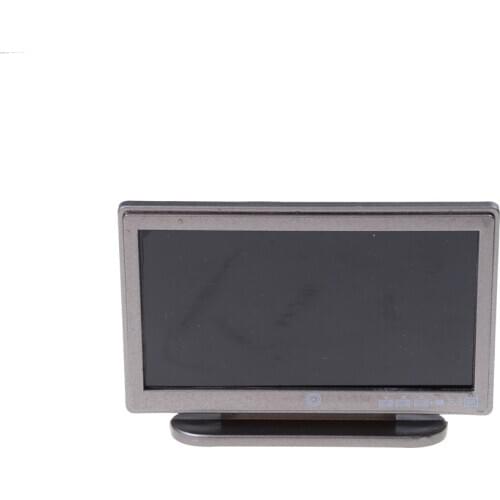 Remote Gray Classic Pretend Play Toys For Child Dollhouse Miniature Wide Screen Television Flat-Panel LCD TV Hot Sale