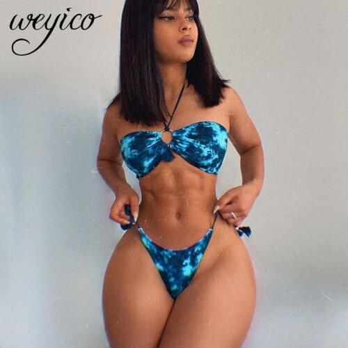 Sexy Bikini Set Women Swimwear Push Up Bandeau Bathing Suit Halter Female Biquini Brazilian Swimsuit Beachwear Mujer Bodysuit