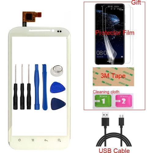 Mobile Front Touch Screen For DNS S4501 S4501M Touch Screen Glass Digitizer Panel Sensor Capacitive + Free Protector Film Tape