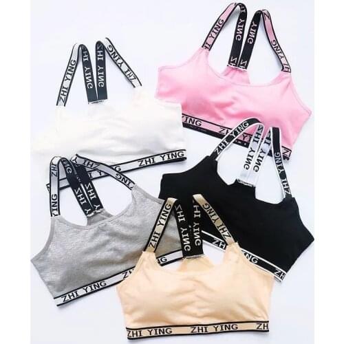 Letter Sports Bra Top Ladies Yoga Bra Underwear Push-ups Fitness Running Pure Cotton Gymnastics Clothes Womens Sportswear