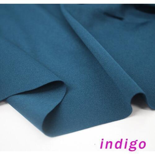 Indigo Stretch Spandex Fabric Knitted Fabric Jersey Fabric Skirt suit-dress Sold By The Yard Free Shipping