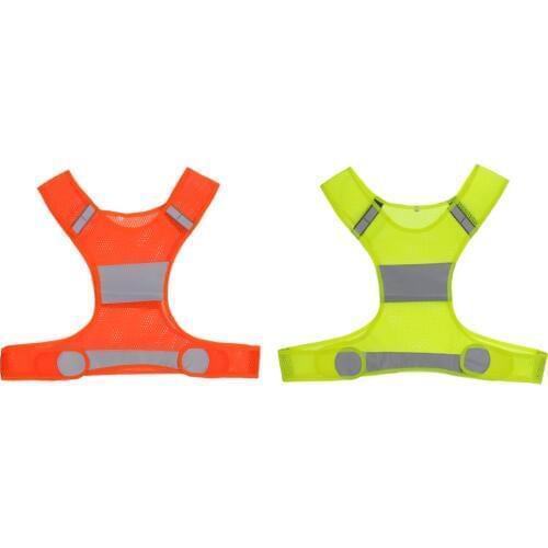 41 cm Adjustable Safety High Visibility Reflective Vest Jacket Outdoor Night Running for night walking, cycling, jogging