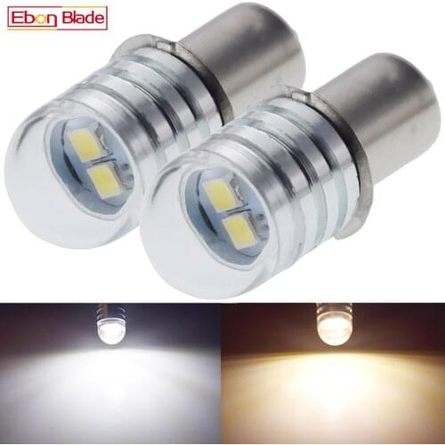 Warm White/White P13.5s PR2 LED Upgarde Bulb 2835 2SMD With Lens 6V 18V Replacement Flashlight Torches Bike Work Head Light Lam