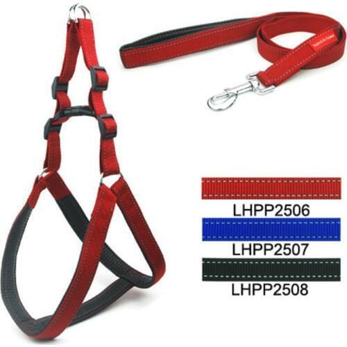 Pet Products Supplies Harnesses Color Nylon 2.5cmlively Dog Reflective Padded Harness Leash Set (3 Colors) 3pcs/lot