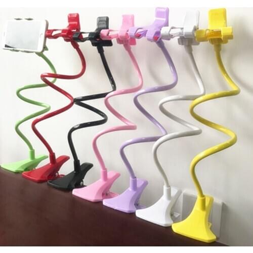 Universal Lazy Holder Arm Flexible Mobile Phone Stand Stents Holder Bed Desk Table Clip Gooseneck Bracket For Phone Multi Colors