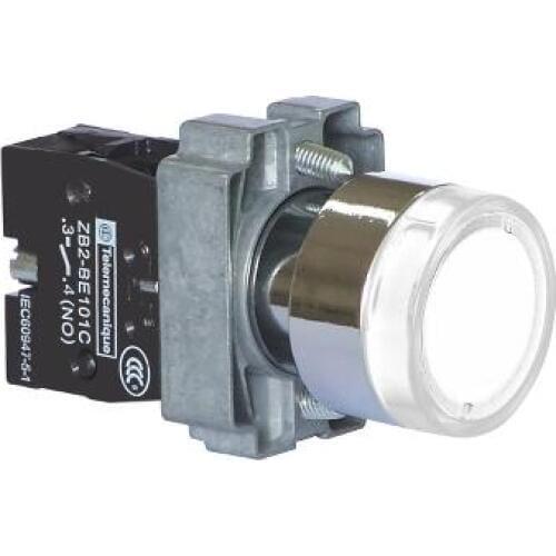 XB2BW with light button XB2BW31M1C XB2BW31M1 = ZB2BW31C + ZB2BWM11C