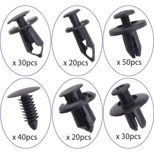 190pcs/Set Car Accessories Bumper Fender Fastener Push Pin Rivets Clip 108F2134 Fit for Honda Civic Accord CRV