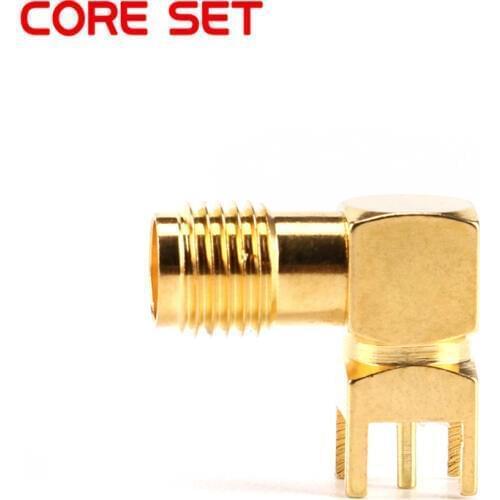 10pcs RF Adapter SMA female plug Right Angle SMA-KWE 90 DEGREE PCB Mount Thru Hole Connector