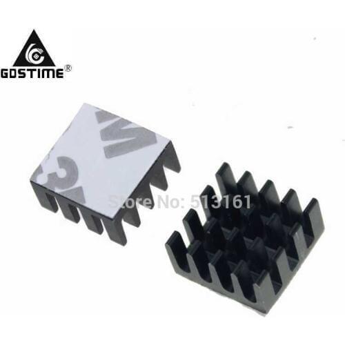 100 pcs/lot Heat sink 14x14x7mm Chipset RAM Heatsink Aluminum Radiator Cooler