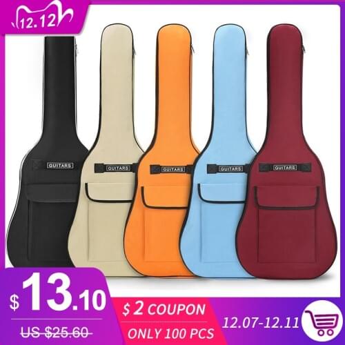 40/41 Inch Guitar Bags Double Strap High Quality Guitar Case 5 MM Thick Cotton Wooden Guitar Bag