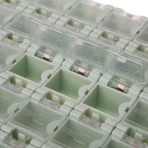 50 Pcs/Set SMD SMT Electronic Component Container Mini Storage Boxes kit LX0D