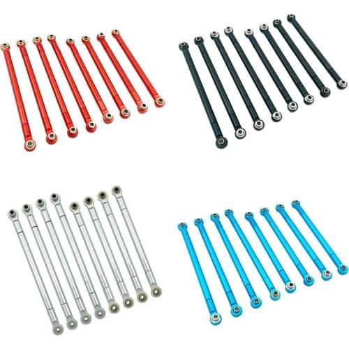 8Pcs Metal Pull Rod Link Rod Linkage for MN86 1/12 RC Cars Upgrade Parts