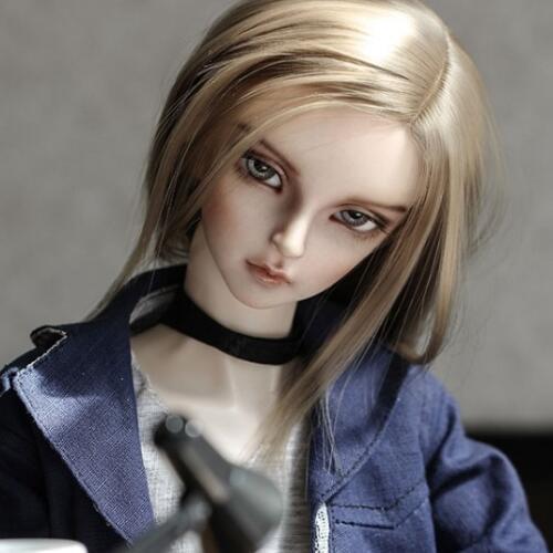 Doll accessories 1/3 bjd authentic official wig doll hair long straight male cool boy large uncle high temperature - GA87