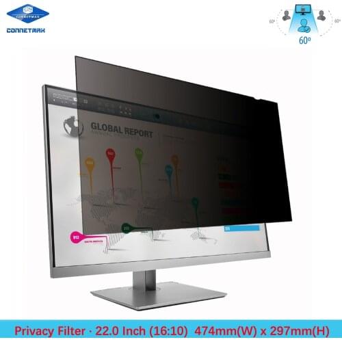 22" inch (Diagonally Measured) Anti-Glare Privacy Filter for Widescreen (16:10) Computer LCD Monitors