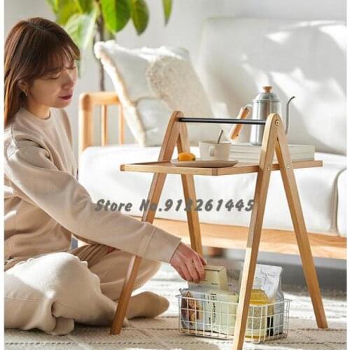All solid wood side table coffee table corner table modern Nordic simple oak side table solid wood living room