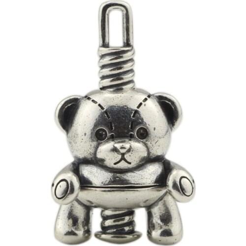 Split Bear Charm Bead Silver 925 Original Beads Fit Original Bracelet Jewelry Vintage Bead for Jewelry Making Beads Pendants