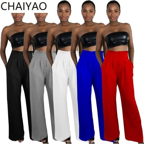 Женские брюки широкие CHAIYAO China At AliExpress