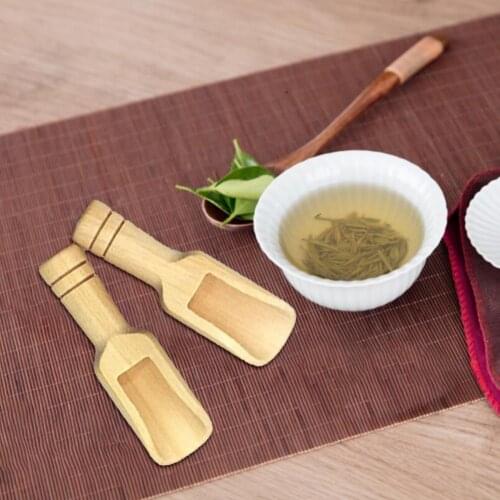 Wooden Spoon Eco-friendly Reusable Small Bath Salt Spoon Supplies Creative Washing Powder Scoop for Bathroom Kitchen Utensils