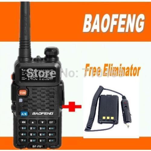 DHL freeship+Baofeng BF-F8 plus Mark II VHF/UHF 136-174/400-520 MHz Dual-Band FM Two-way Ham Radio Walkie-Talkie+Free eliminator