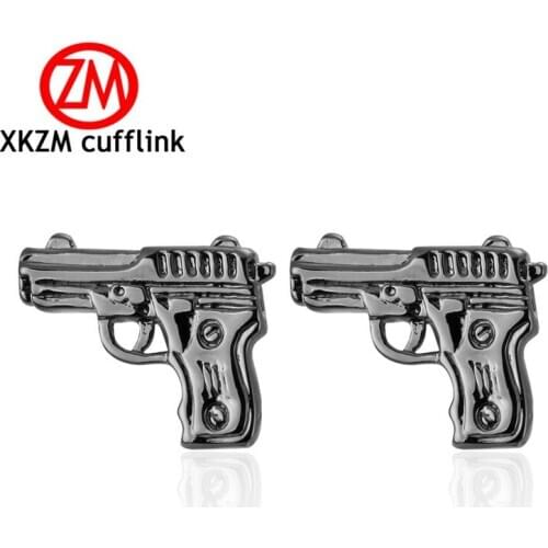 Formal Black gun Cufflink for Mens Suits Buttons Geometric Wedding Cufflink French Grooms Shirt Brand Cuff Links