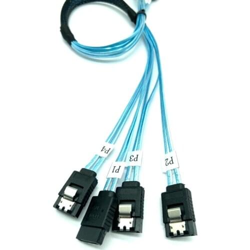 4 sata to 4 sata sas cable SATA III 6Gbps SAS Cable for Server SATA 7 Pin to SATA 7 Pin Data Cable cord For Server Mining