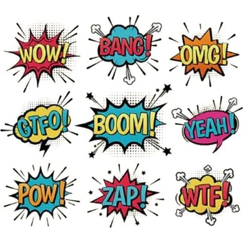 English Letter Combination Clothing Applications Sticker Iron on Patches DIY Child T-shirt Heat Transfer Vinyl Clothes Applique