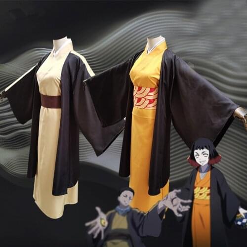 Anime Demon Slayer Kimetsu no Yaiba Susamaru Yahaba Halloween Christmas Cosplay Costume Kimono Uniform Haori