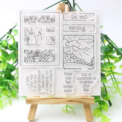 KSCRAFT Get Well Transparent Clear Silicone Stamps for DIY Scrapbooking/Card Making/Kids Crafts Fun Decoration Supplies 700