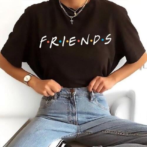 Friends Summer Women tshirt Harujuku Hip hop clothes punk kpop vintage dropshipping Kawaii Tops Korean Ulzzang Letter Printed bf