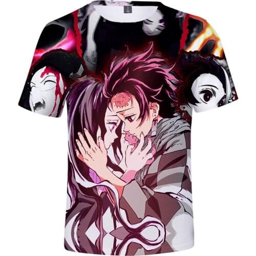 Hot Sale Demon Slayer 3d Printed Summer Fashion Popular Short-sleeved Casual T-shirt Men/Women Harajuku Streetwear Clothing