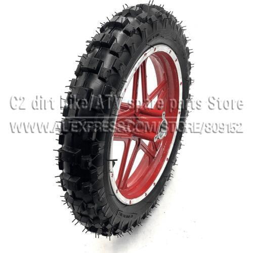 10''Mini Dirt Bike Knobby Tire wheels 2.50-10 Front or Rear rims & tyre Off Road Motocross mini motorrad child