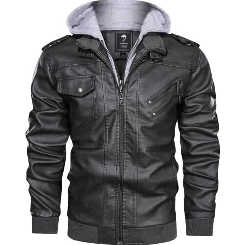 Autumn Jacket Men New Slim Retro Winter Jackets Male PU Leather Stand Collar Sportswear Suits Mens Bomber Coat Chaqueta Hombre
