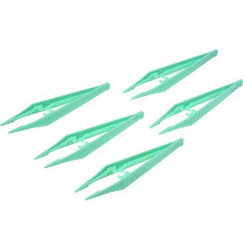 5pcs Green 12cm Plastic clip Tweezer for feeding Reptiles 12 x 1 x 3.3 cm