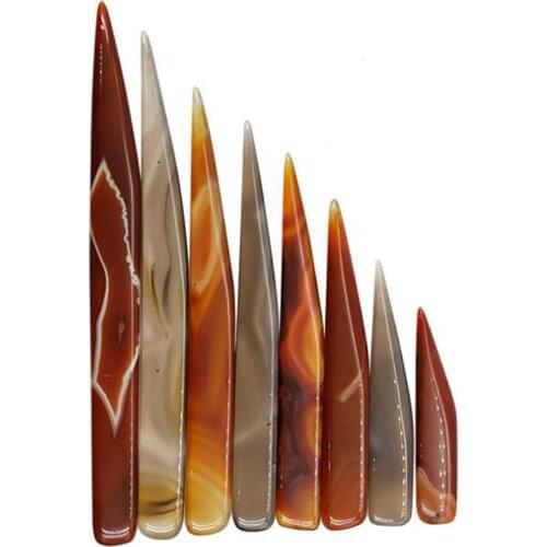 Agate Burnisher Handmade Polishing Agate Knife Craft Polishing Tool for Gold and Sliver Handmade Jewellery Tool