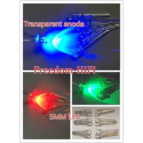 1PCS 5mm full-color LED RGB red/green/blue Common Anode/Cathode Four feet transparent highlight color light 5mm diode colorful