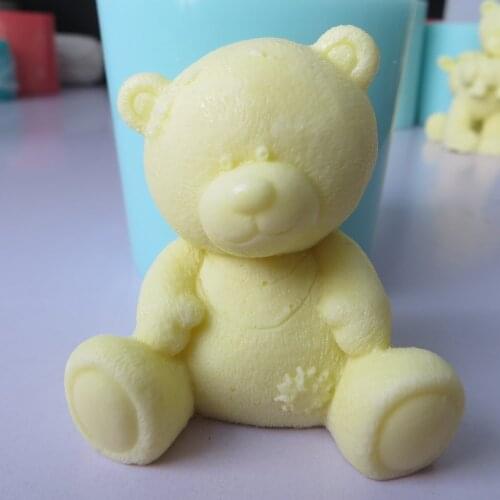 3D Teddy bear shape animals silicone mold DIY Christmas 3D Cake Mold Candy Chocolate Mousse Decoration Baking Tool Moulds