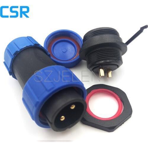 SP2110, 2 pin connector Waterproof, High-power LED waterproof plug waterproof connector,IP68, Automotive Connectors 2 pin