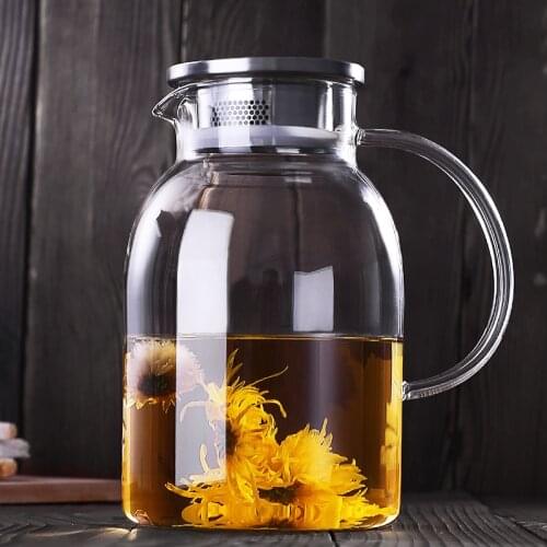 Glass Water Jug Water Pitcher Glass Water Pot Heat Resistant Glass Kettle Boiling 1800ml 2200ml For Tea Home